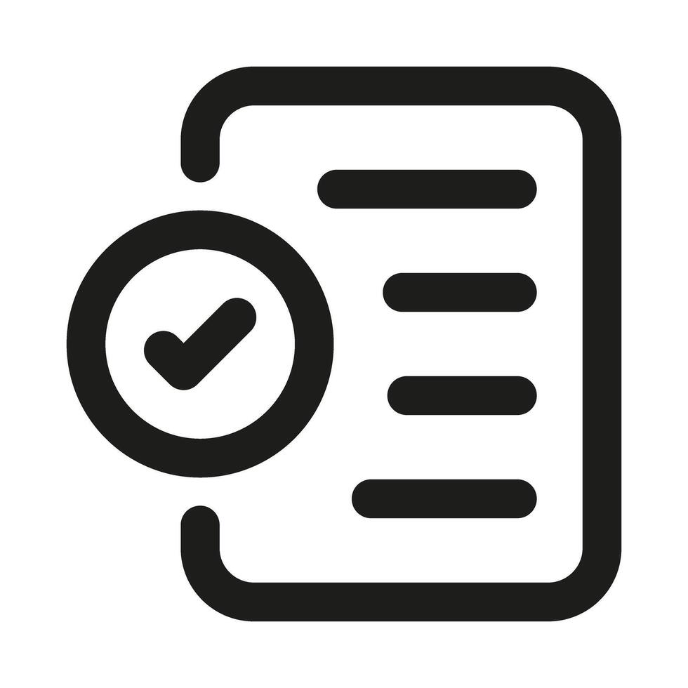 Professional Exam Results icon representing survey feedback, assessment, analysis, and performance data vector