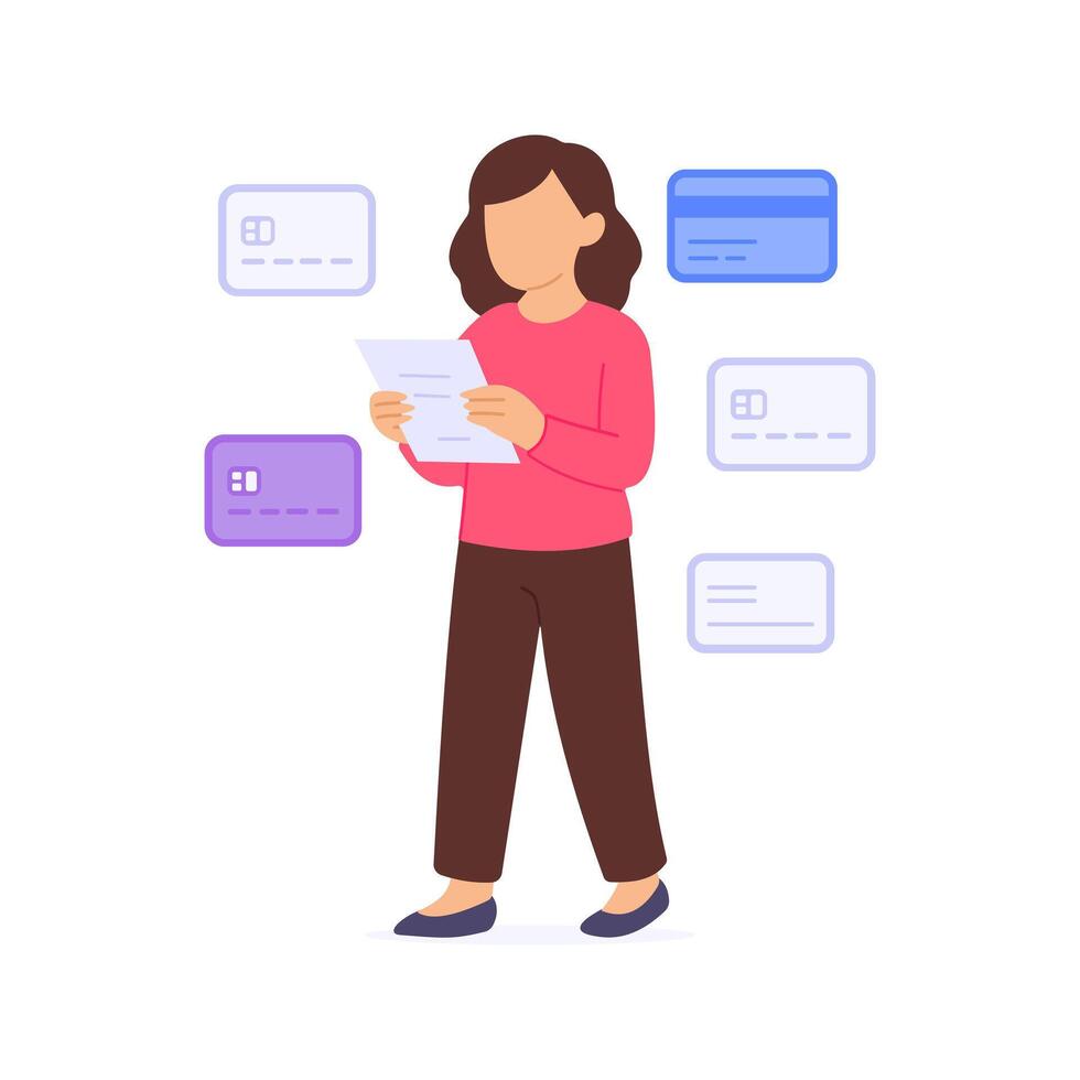 Debit Card Application, requesting card linked to bank account vector