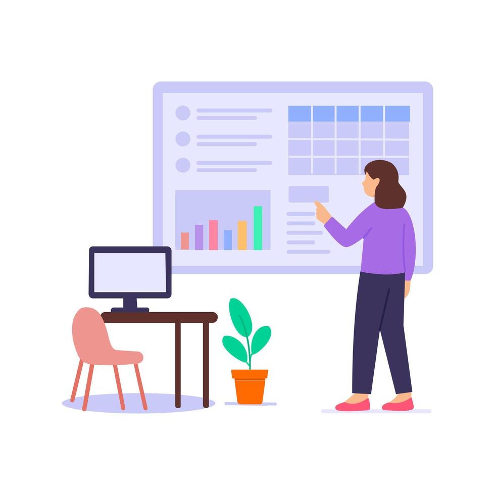 Workplace Messaging, sharing internal communication efficiently vector