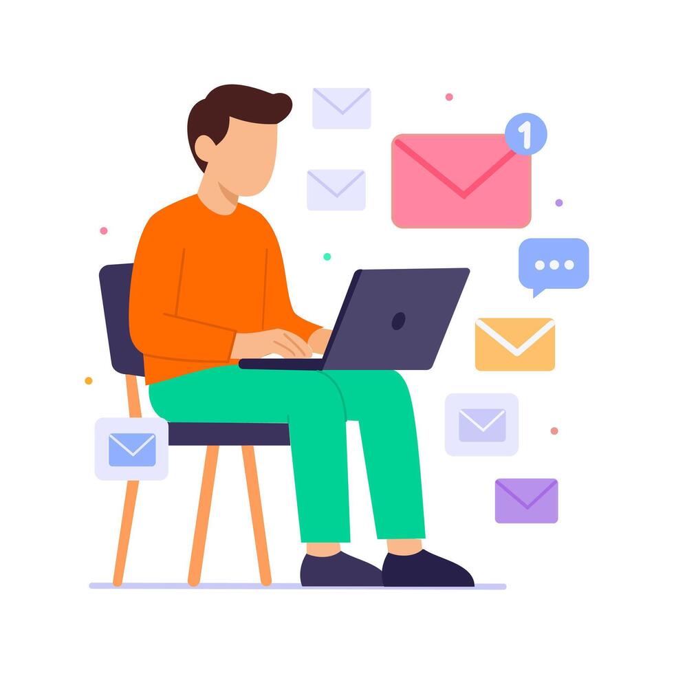 Email Response, replying to customer queries professionally vector