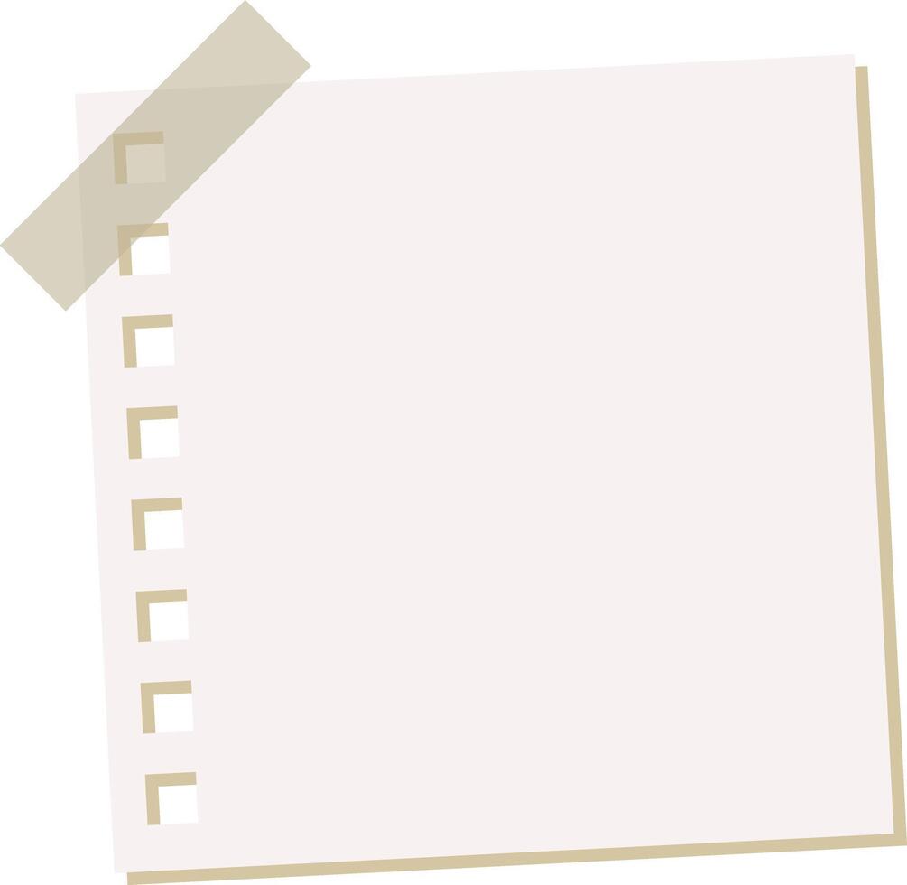 Blank Memo Paper Sheet with Folded Edge vector