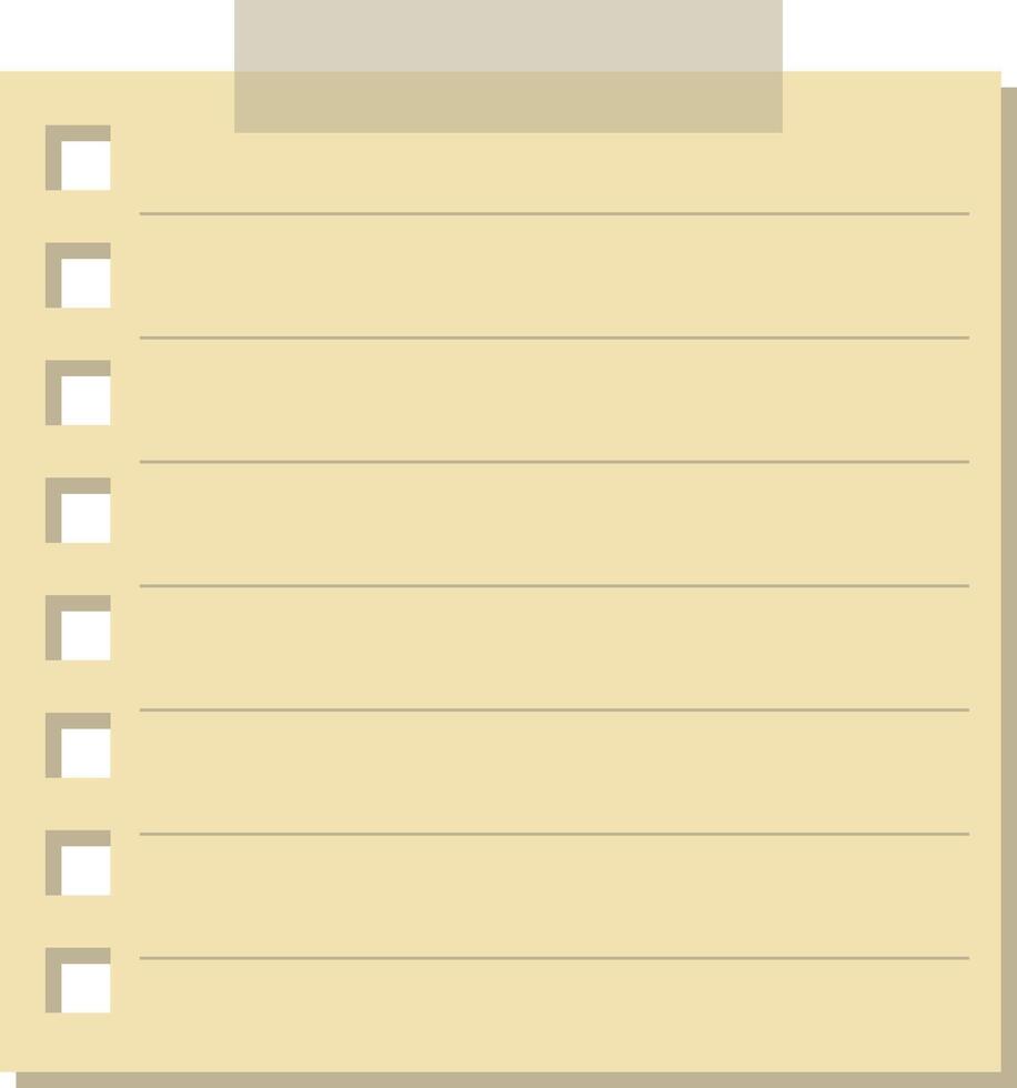 Plain Square Note Paper for Message vector