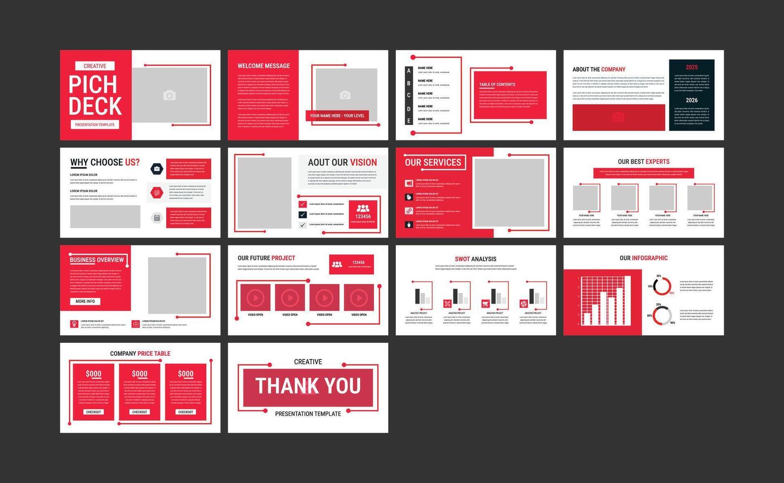 Creative presentation template design overview vector