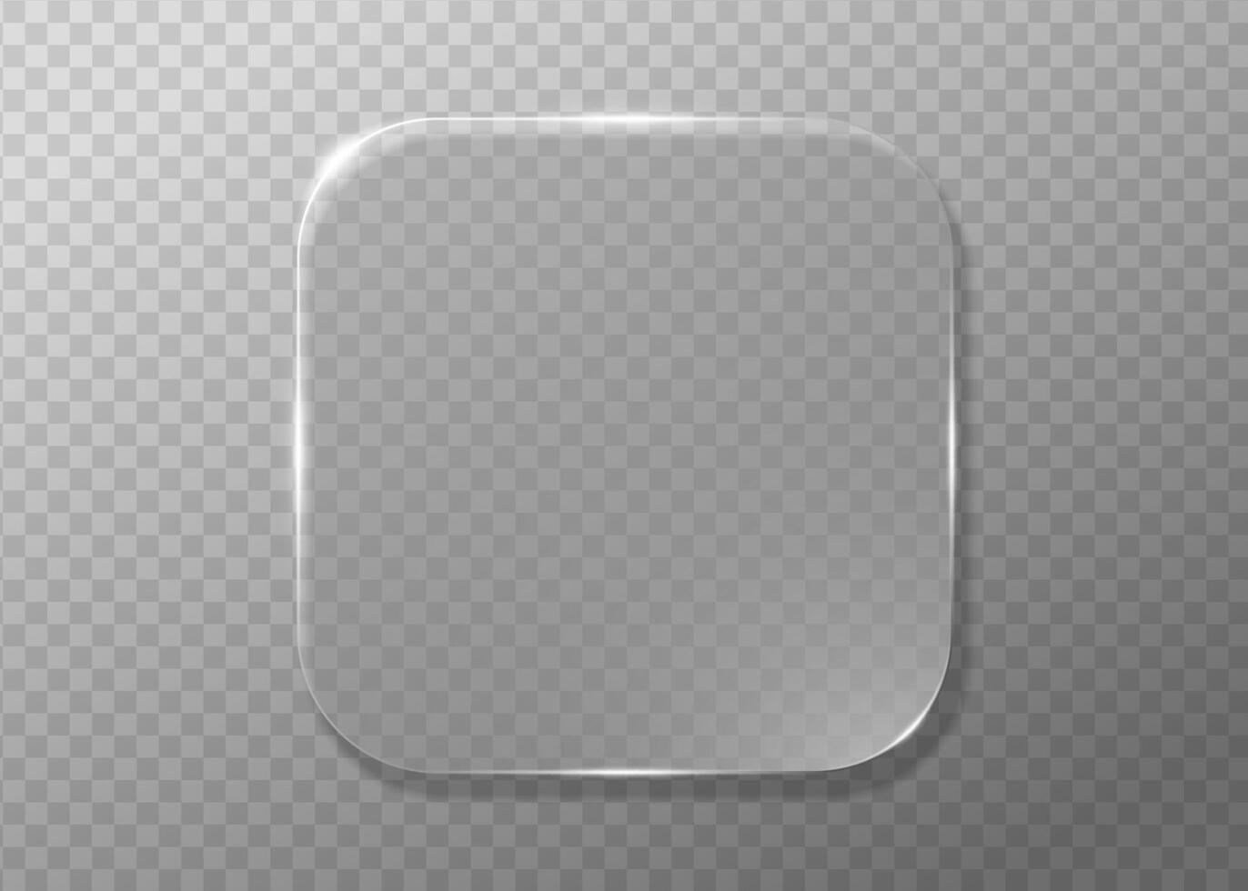 Modern glassmorphism UI with 3D square panel and holographic glow. glass morphism rectangle for web or app design mockup. vector