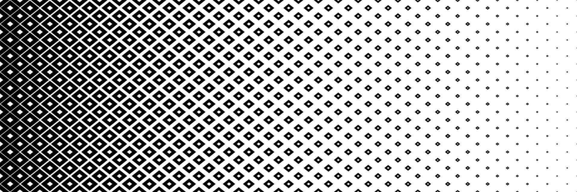 horizontal black halftone of middle space in diamond shape design for pattern and background. vector