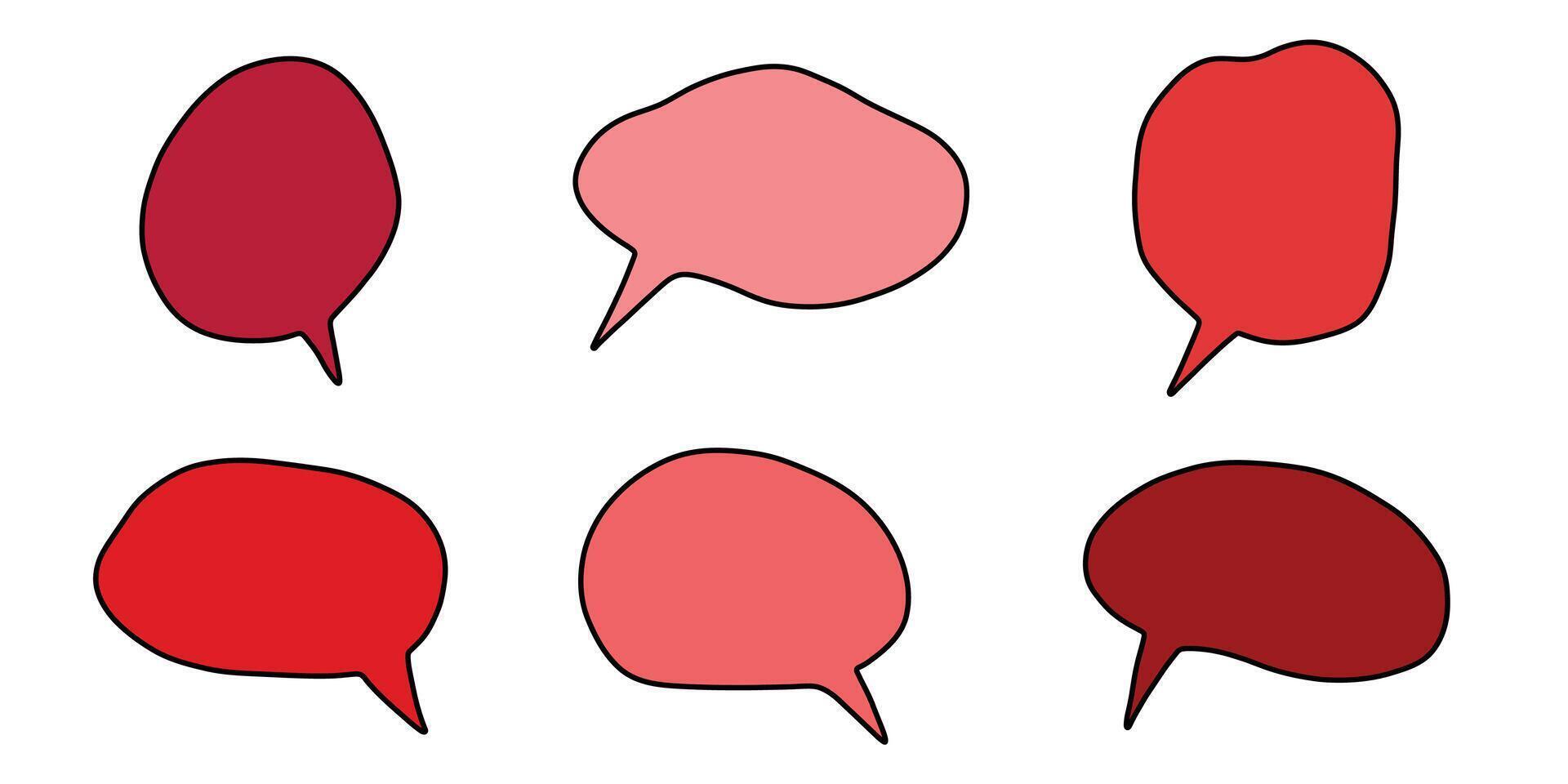 talk sale cloud Set of hand drawn speech bubble Blank empty message box Textbox frame for banners, price tags, stickers, design vector