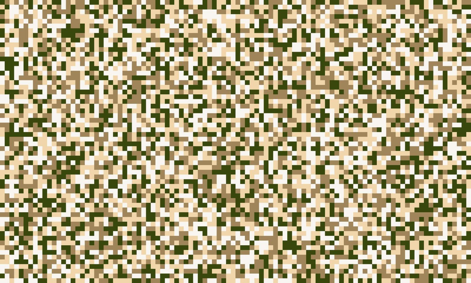 Abstract pixelated camouflage pattern in earthy tones. Perfect for backgrounds, textures, or design elements conveying concepts of concealment, mystery, or digital disruption. vector
