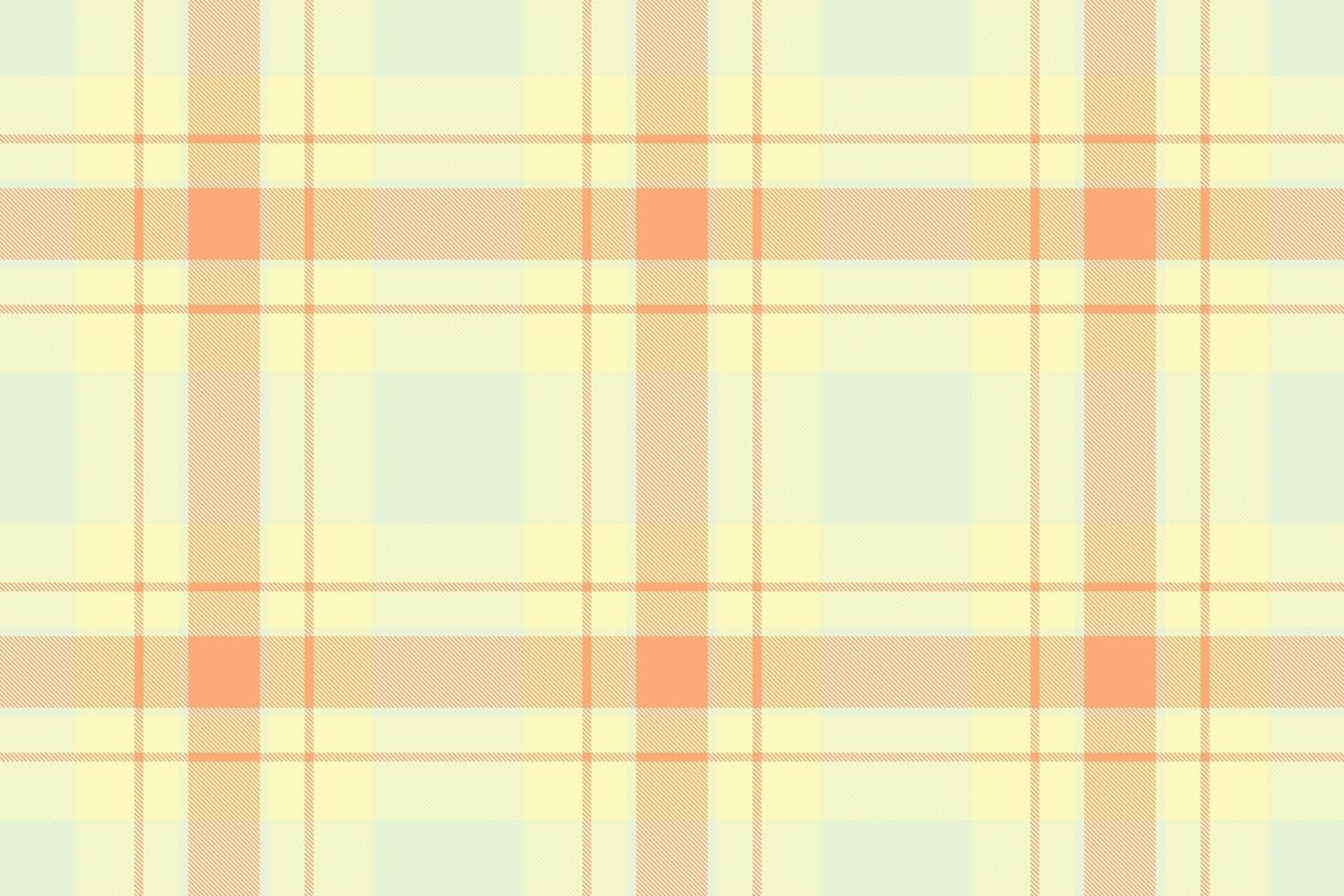Soft, pastel plaid pattern. Seamless fabric texture design with intersecting lines, perfect for backgrounds, textiles, or cozy, warm aesthetic projects. vector