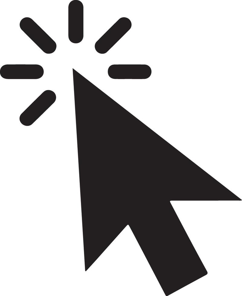 transparente computadora ratón cursor haciendo clic con ligero rayos vector