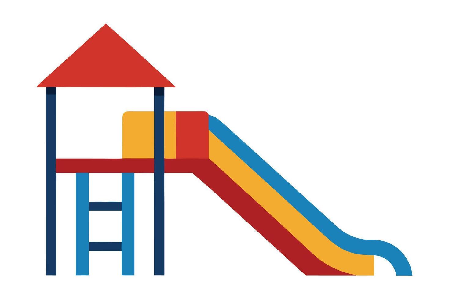 A colorful slide with a ladder and a ladder vector