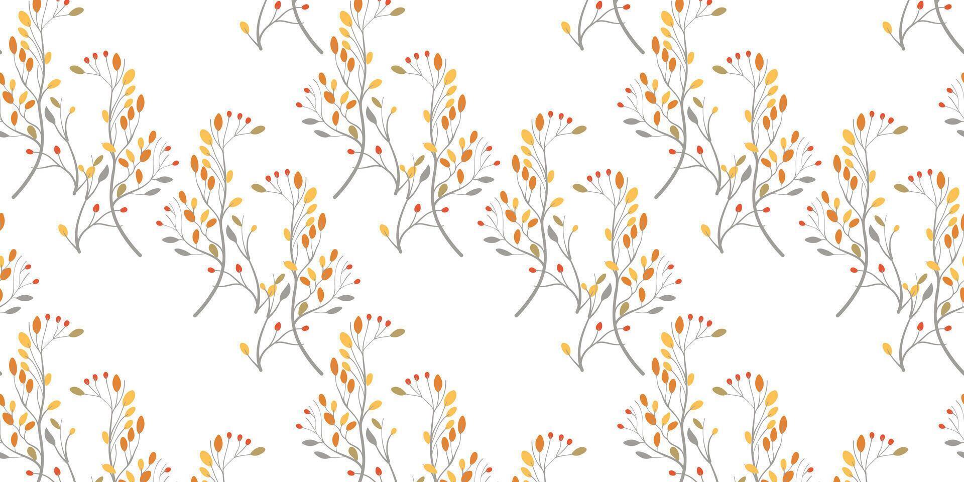branches pattern for nature and textile design vector