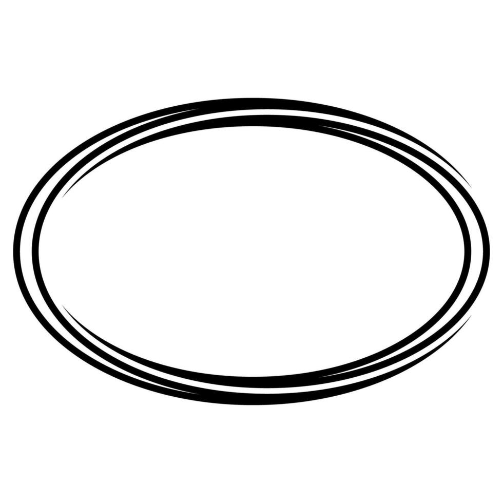Round oval banner frames borders, frame lines forming modern minimal circular design vector
