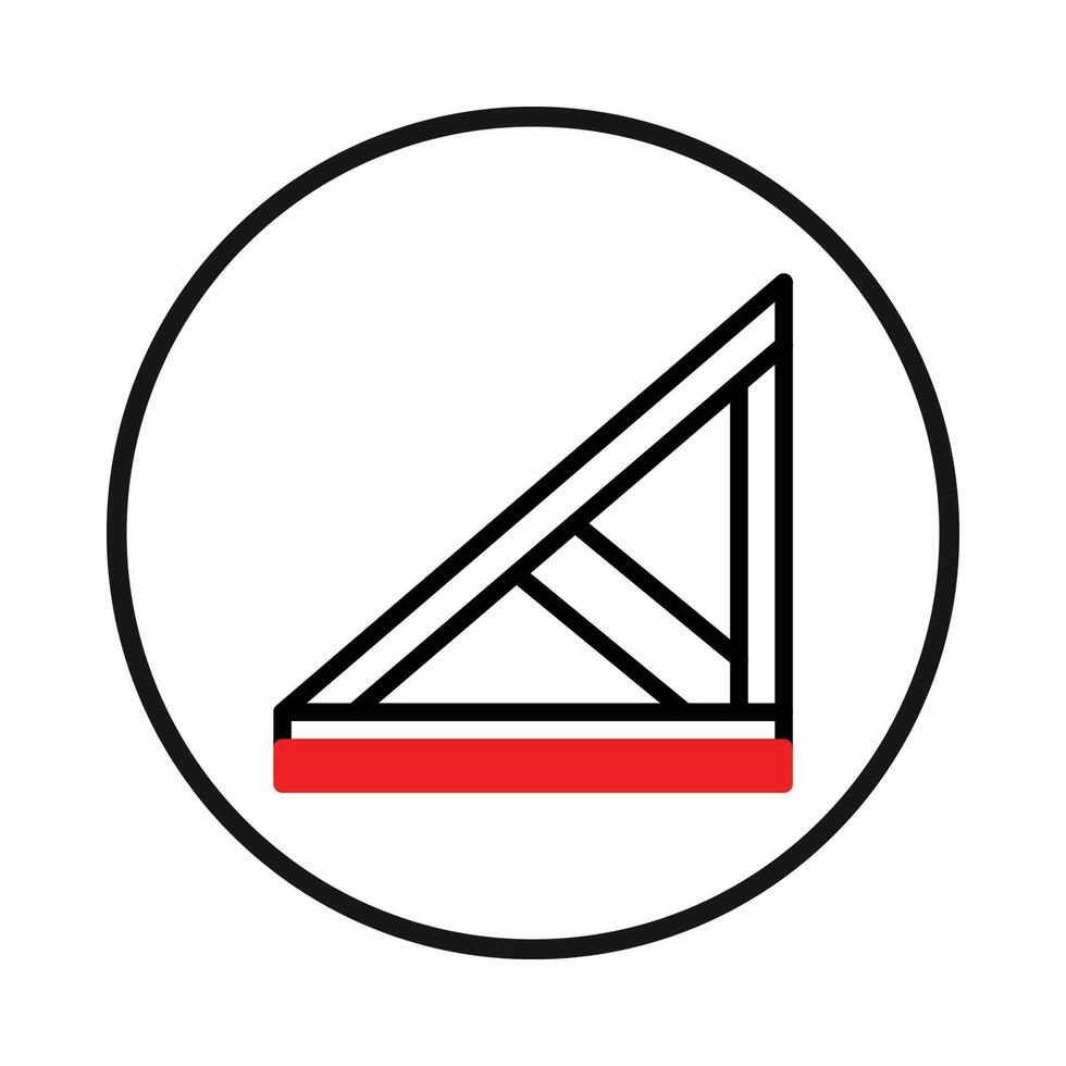 Abstract geometric framework within circular outline a symbolic truss design architecture vector