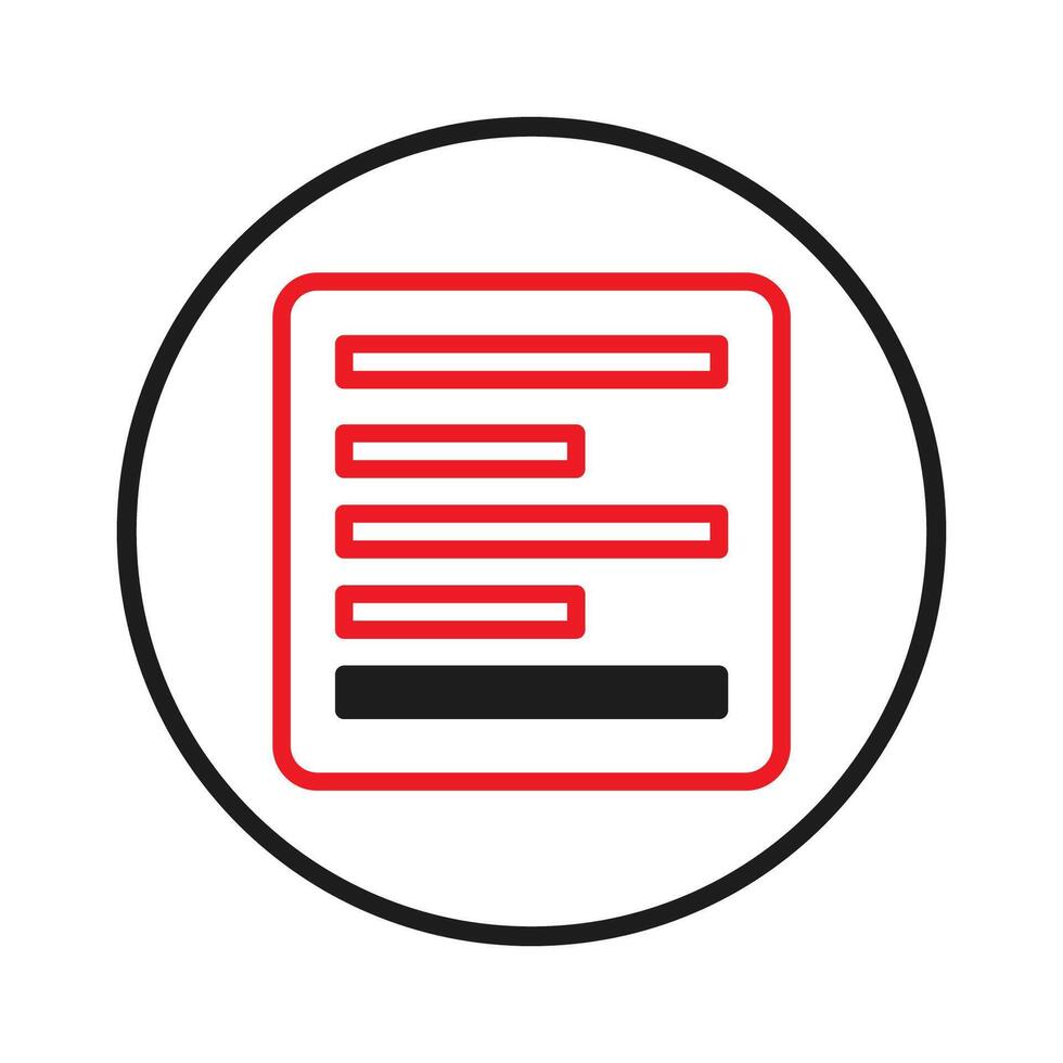 Abstract illustration presenting structured data representation within a defined circular frame vector