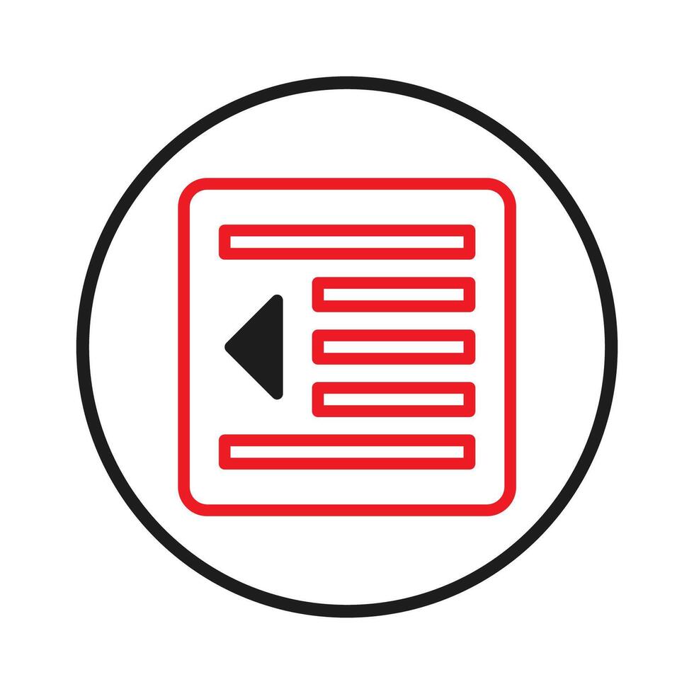 relativo a la navegación elemento con distinto flecha y horizontal líneas dentro un circular interfaz monitor vector