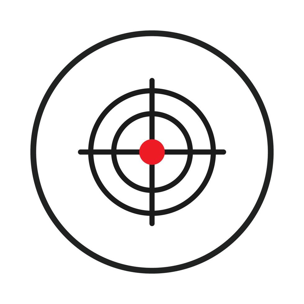 Precision focused targeting concept representing accuracy achievement aim aspiration objective vector