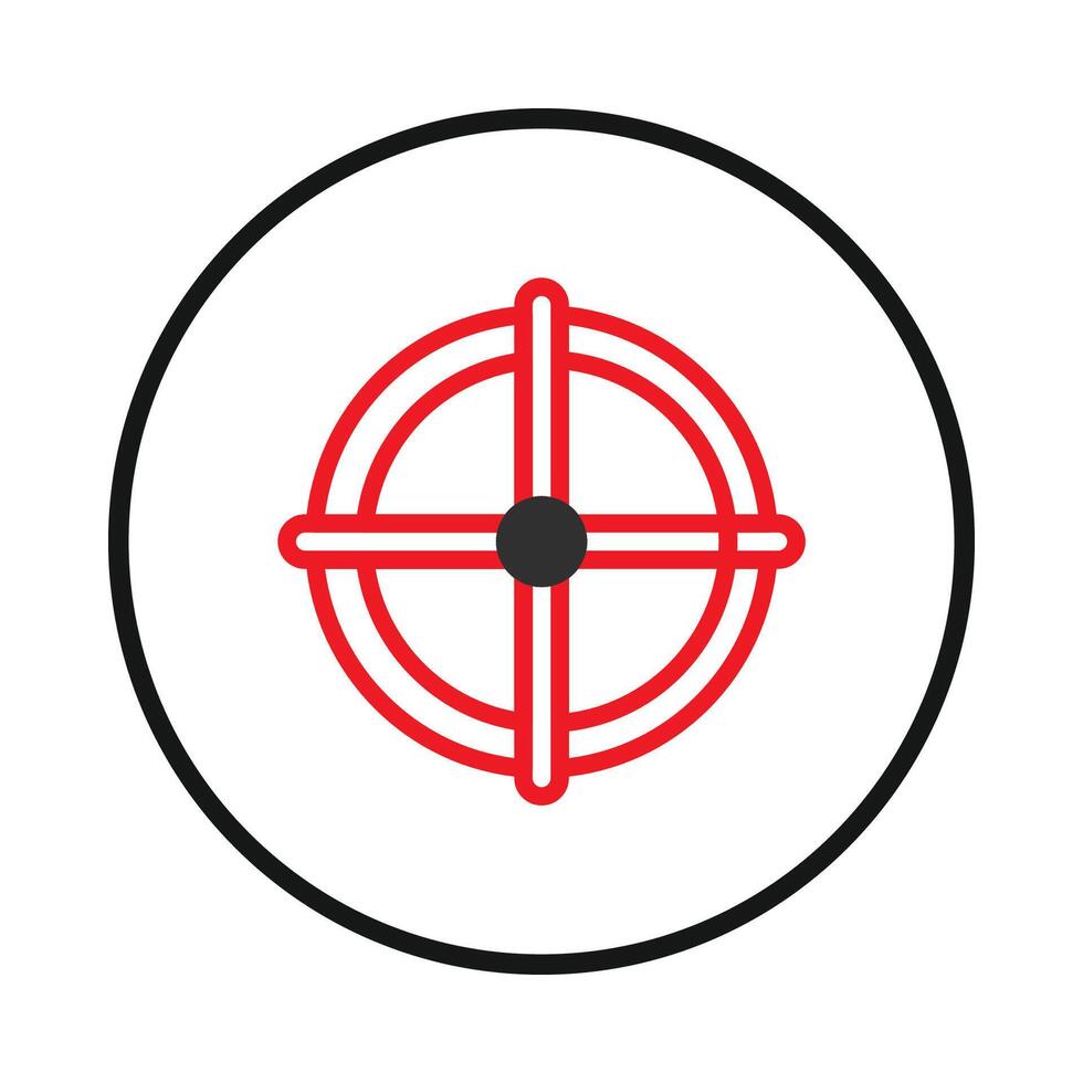 Precision target bullseye objective focus aiming direction central point design accurate vector