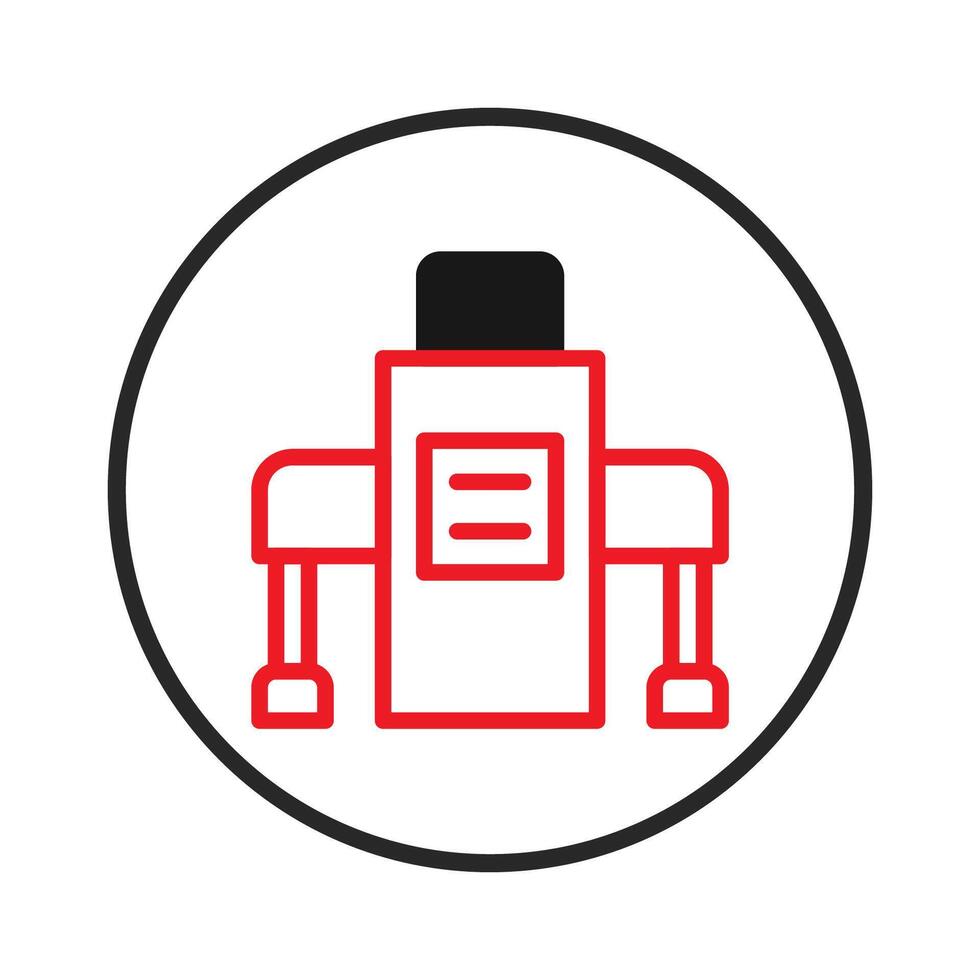 Striking symbol displaying device showcasing technical precision and innovative design captured vector