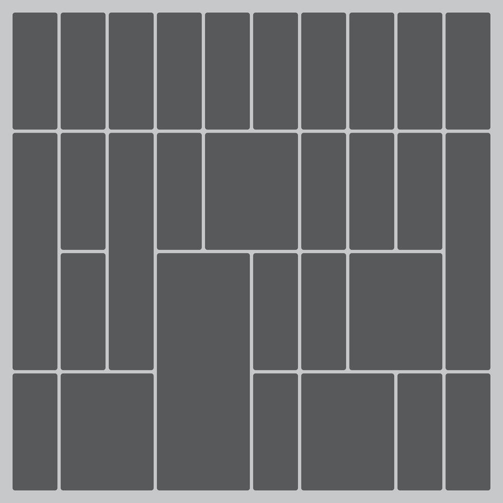 Minimalist abstract geometric pattern featuring rounded dark grey blocks vector