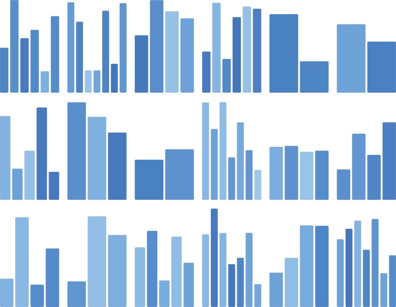 azul resumen bar gráficos datos visualización para estadístico información. vector