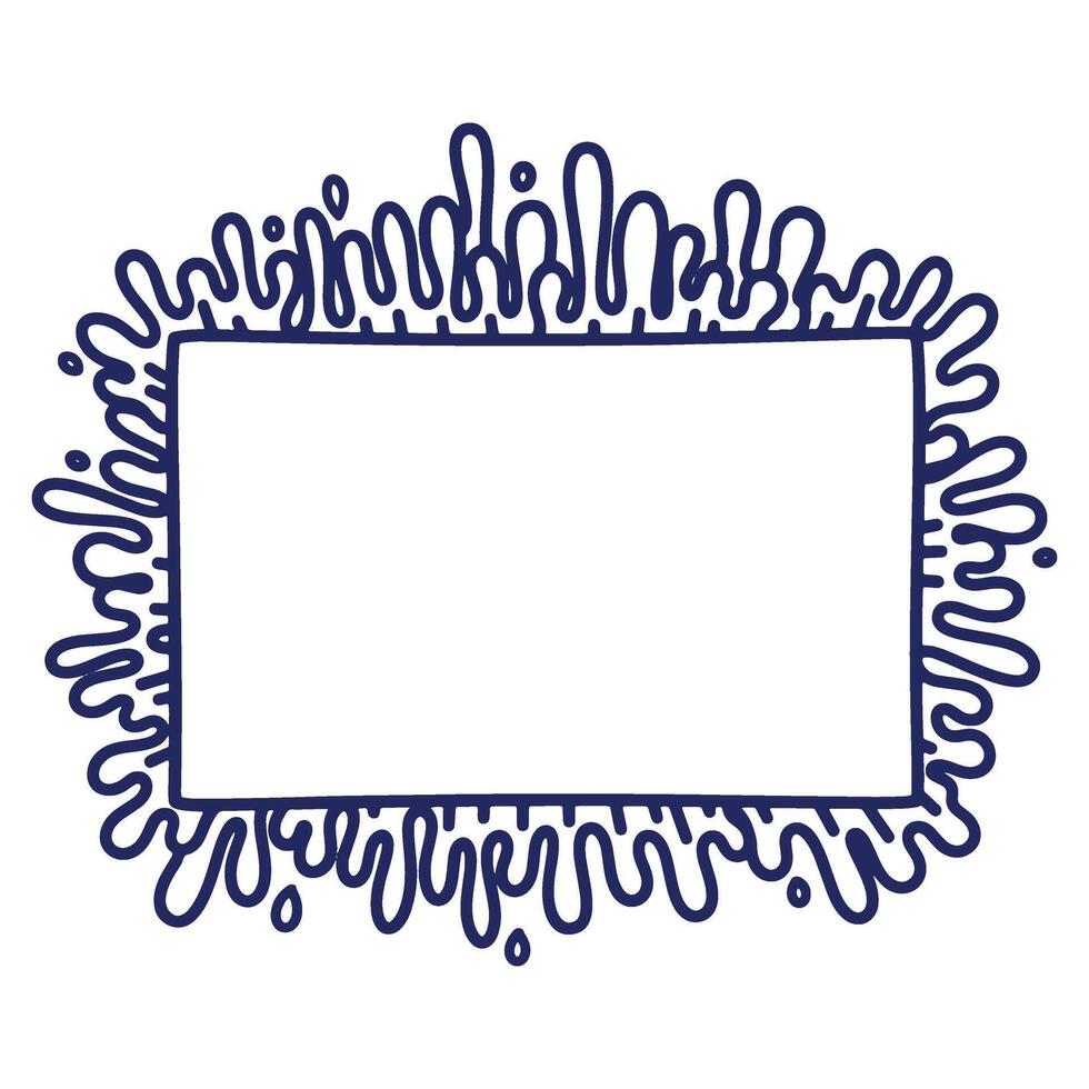 Abstract Artistic Frame with Water Droplet Design for Creative Presentation and Graphic Template Layouts with Copy Space vector