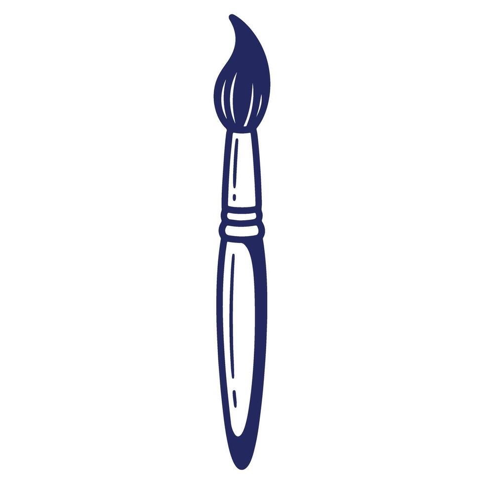 Elegant paintbrush illustration with smooth lines and a touch of artistic flair ideal for creativity based designs and art projects vector