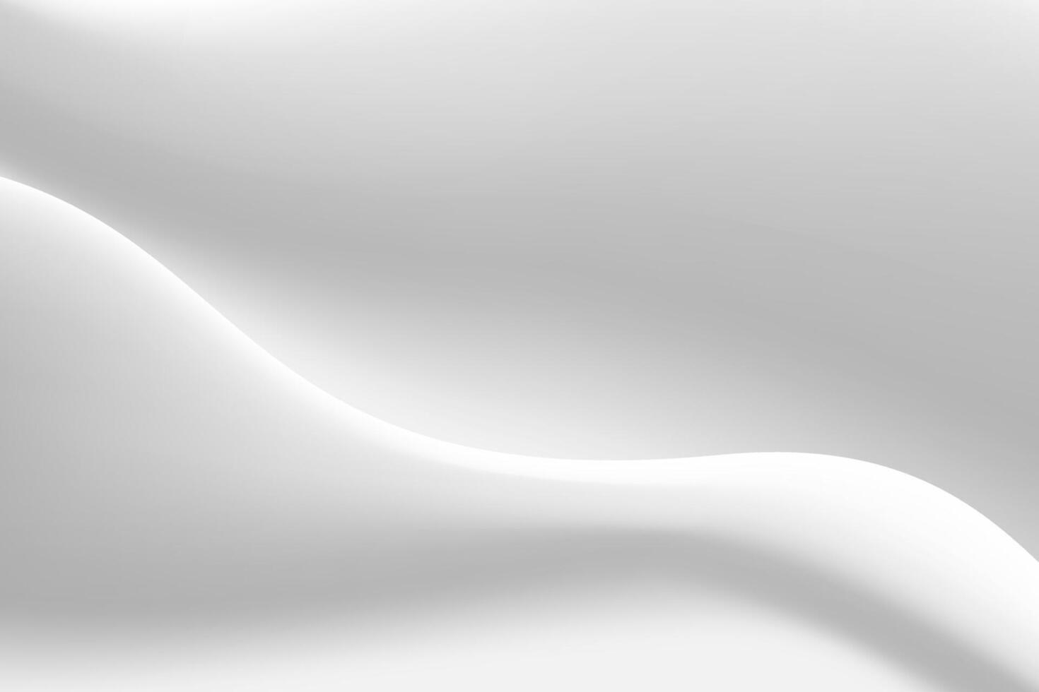 White gray gradient abstract background modern wavy smooth fluid lines minimalist design vector