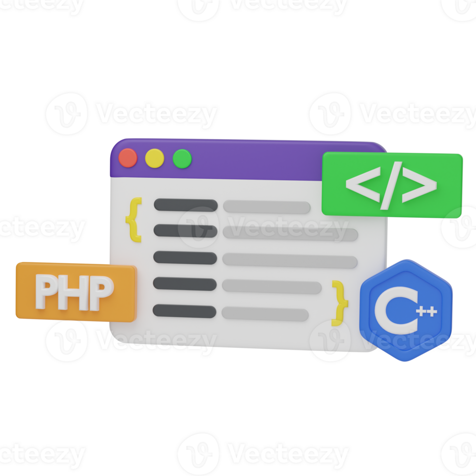 3d programmering code venster met php en c plus plus png