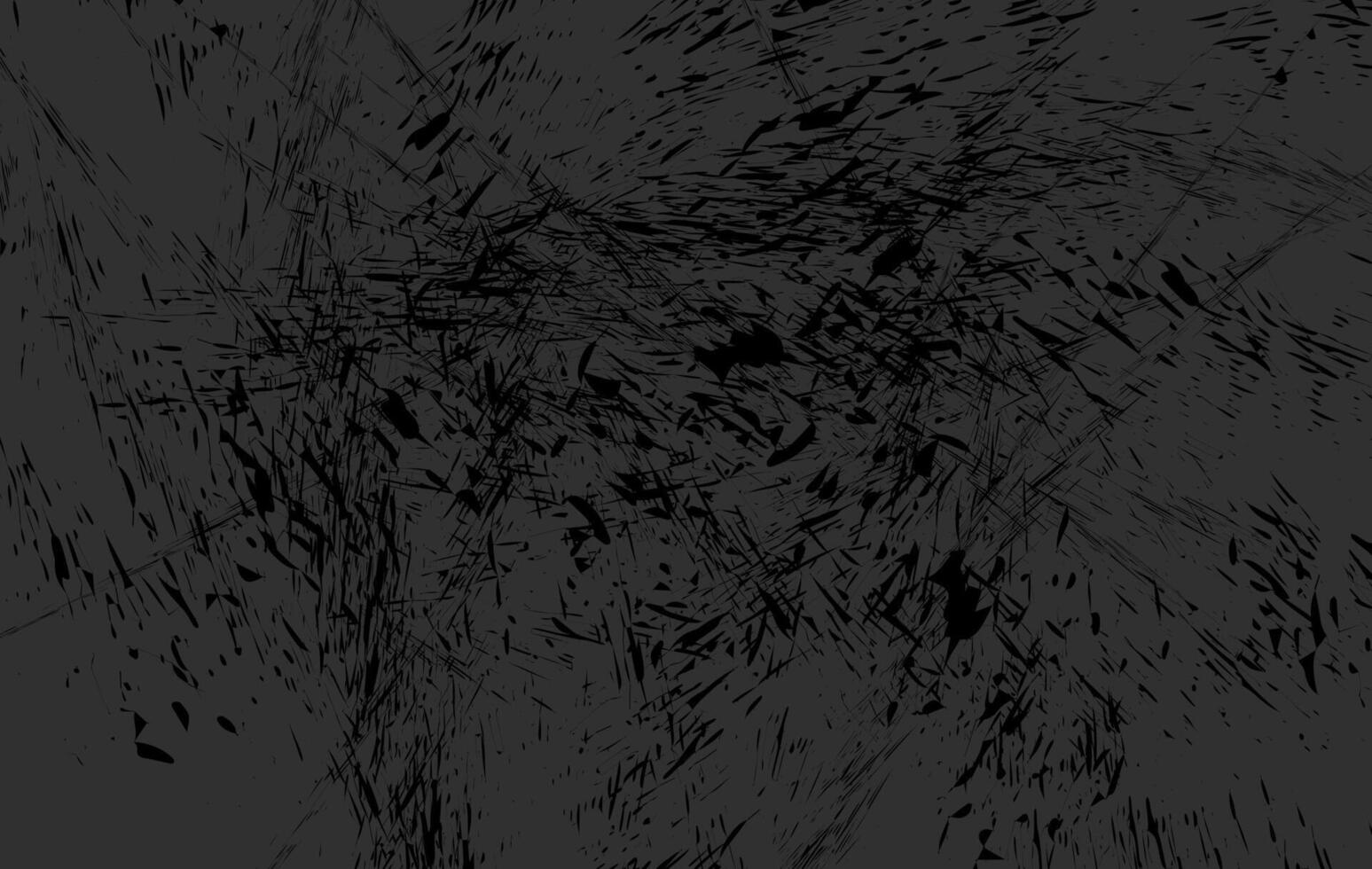 Black grunge scratch texture background featuring rough abstract lines and distressed surface patterns. Perfect for photo overlays, graphic design, motion backgrounds, and creative visual artwork. vector