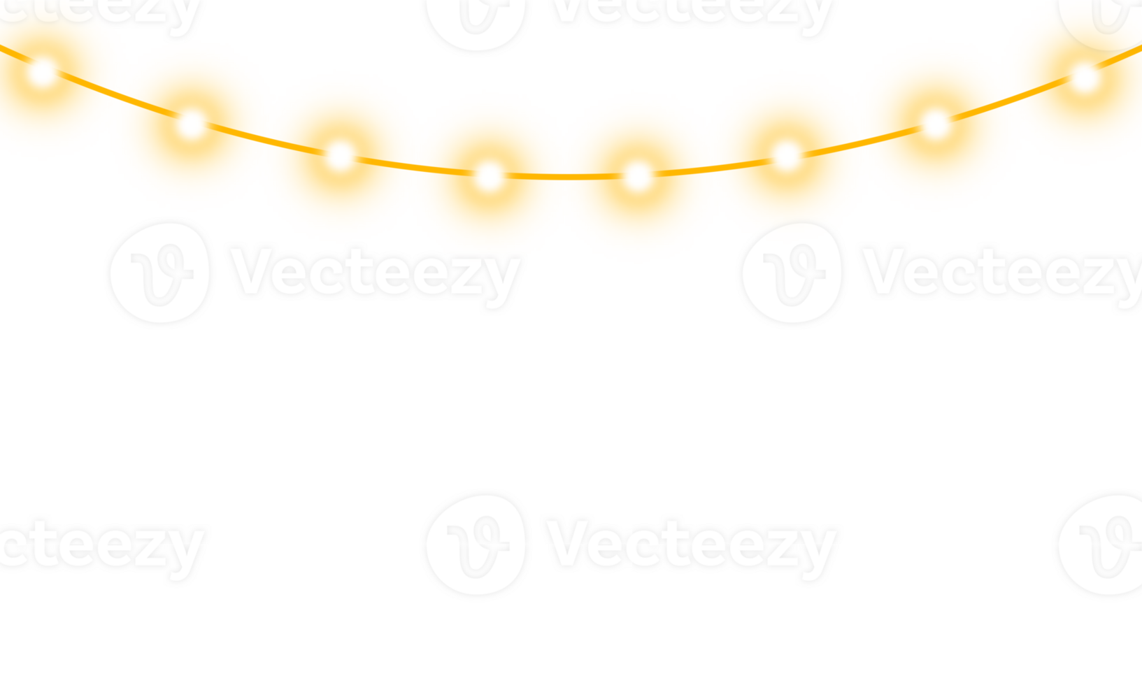 Cheerful string lights shining brightly, creating a festive atmosphere for celebrations, parties, and decorative designs, ideal for adding warmth and a touch of magic to any project png