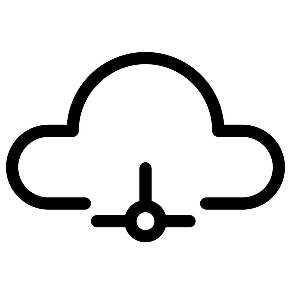 nube computación- descentralizado red- ai- datos almacenamiento icono vector
