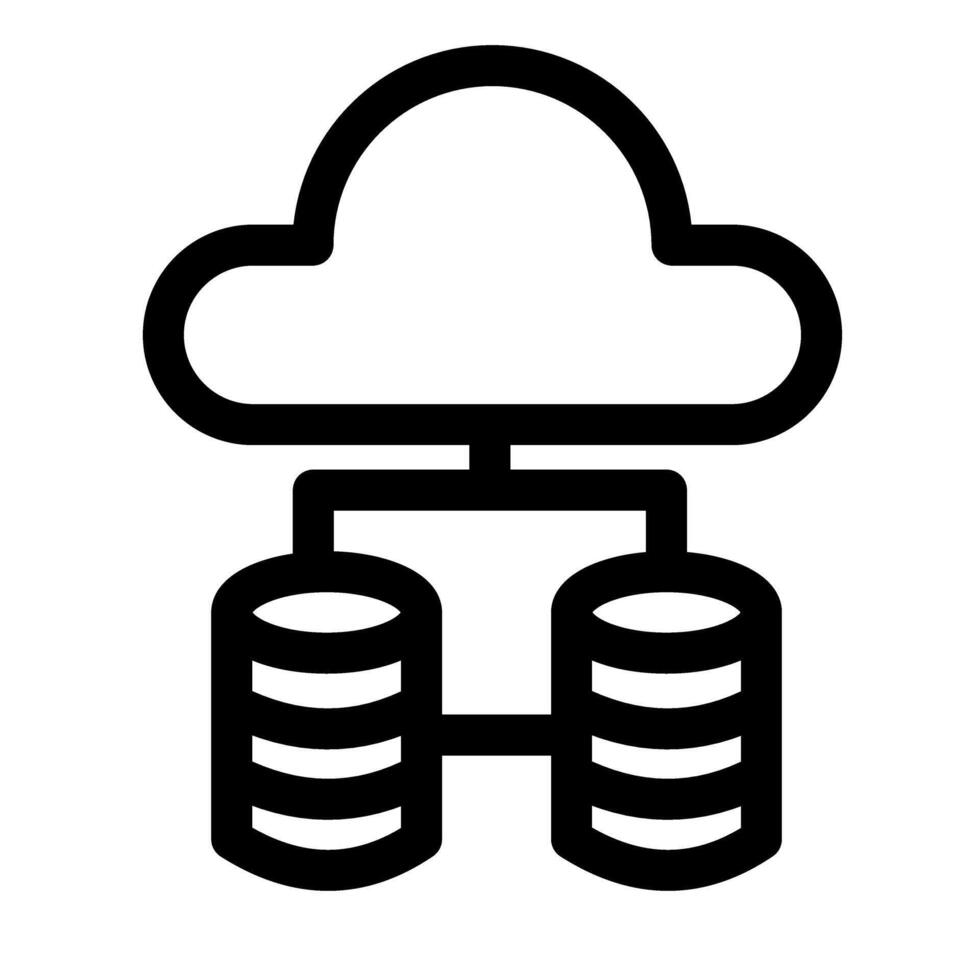 Cloud Computing- Data Storage- Decentralized Network Icon vector