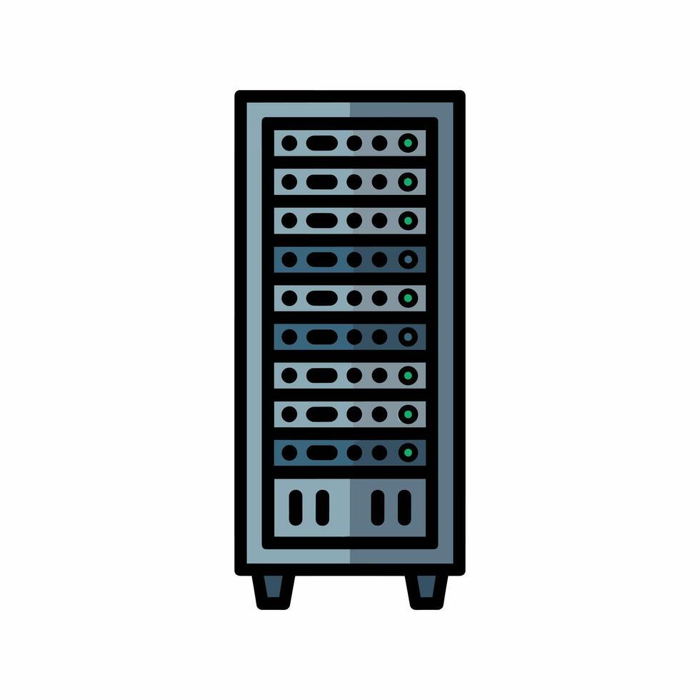 un minimalista diseño de un datos servidor vector