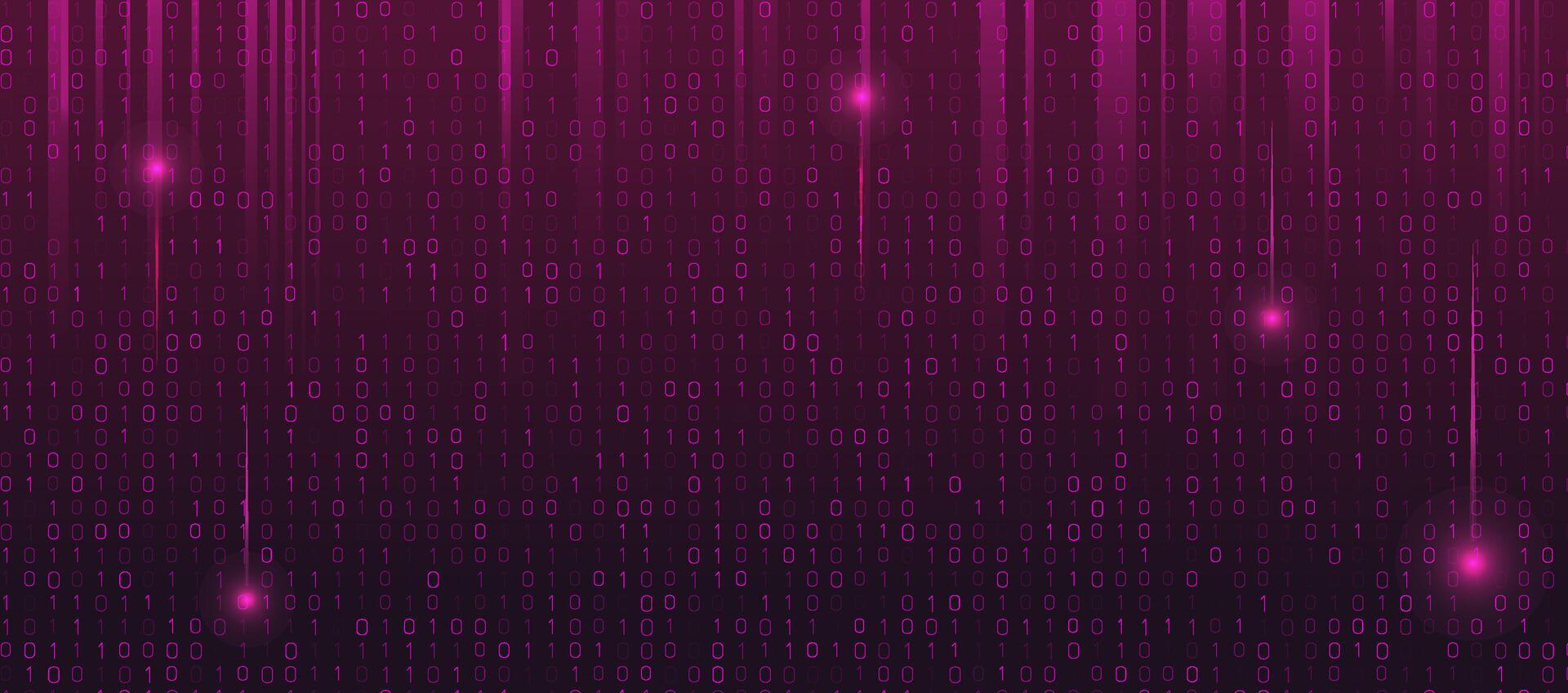 Binary Code Data Stream Background Digital Network 0, 1 73561621 Vector ...