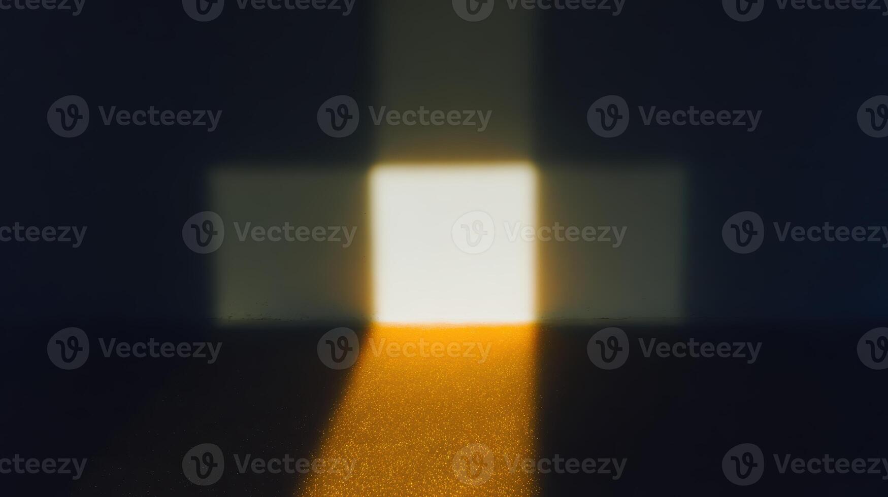 Light creates a unique shadow pattern in a dark space photo