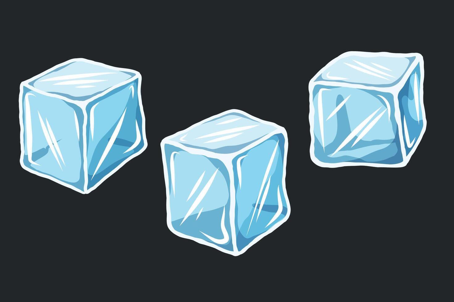 Minimal Realistic Ice Block Collection vector