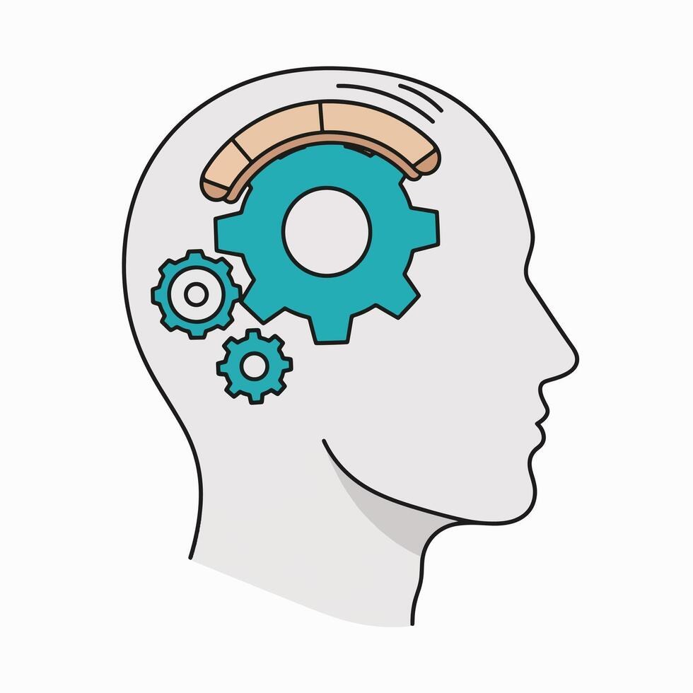 Mind Gears Conceptualizing Ideas and Cognitive Processes vector