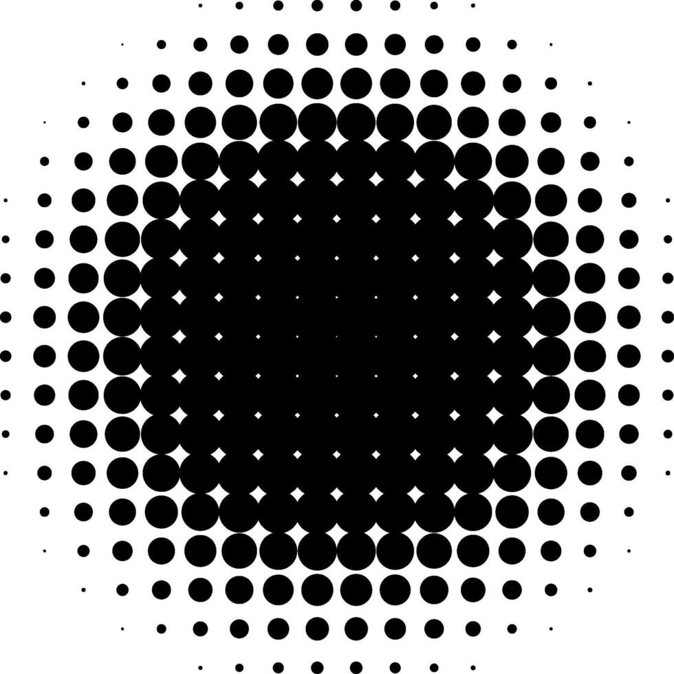 Halftone pattern creating fading radial gradient effect vector