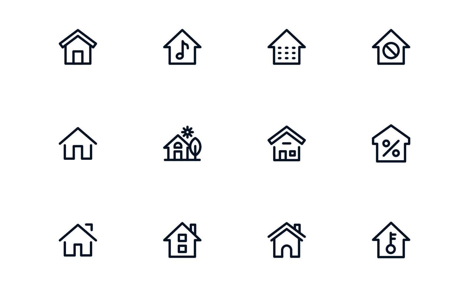 Functional Home Icon Library enabling Smart Devices, Floor Plans, and Residential Apps vector