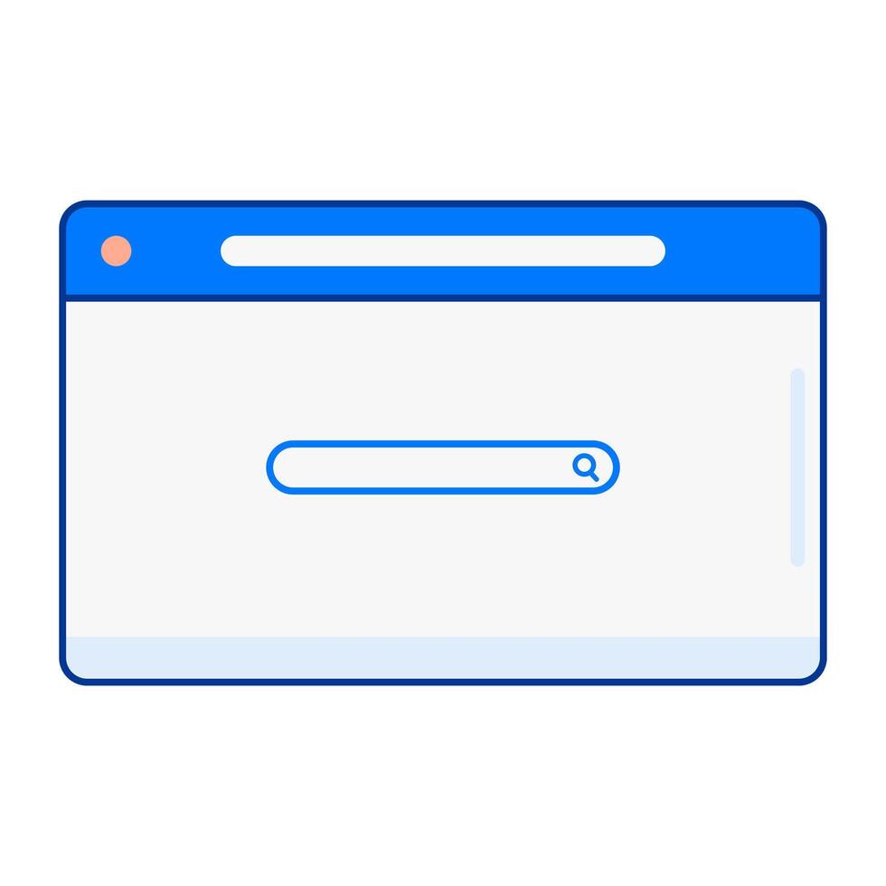 Web Browser Flat Colored Icon for Online Surfing and Website Interface Concept vector