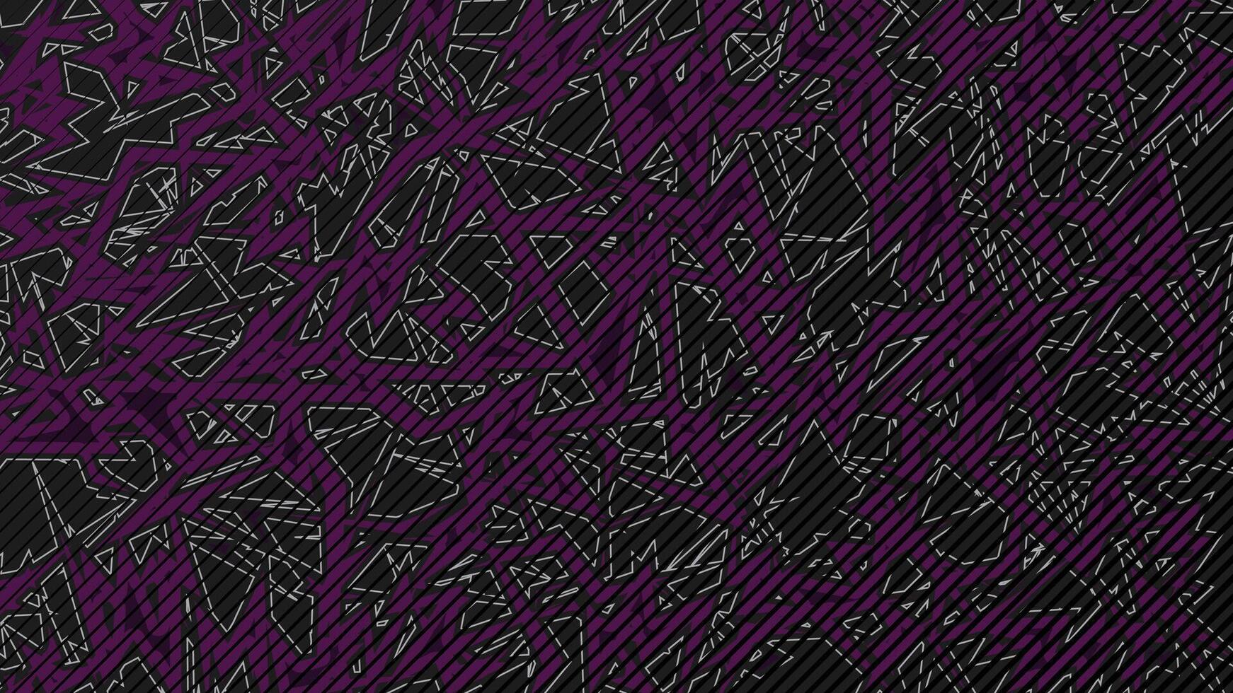 Bold Abstract Purple Black Diagonal Sharp Shapes Pattern with Chaotic Geometric Lines and Sport Vibe for Modern Jersey Background and Activewear Apparel vector