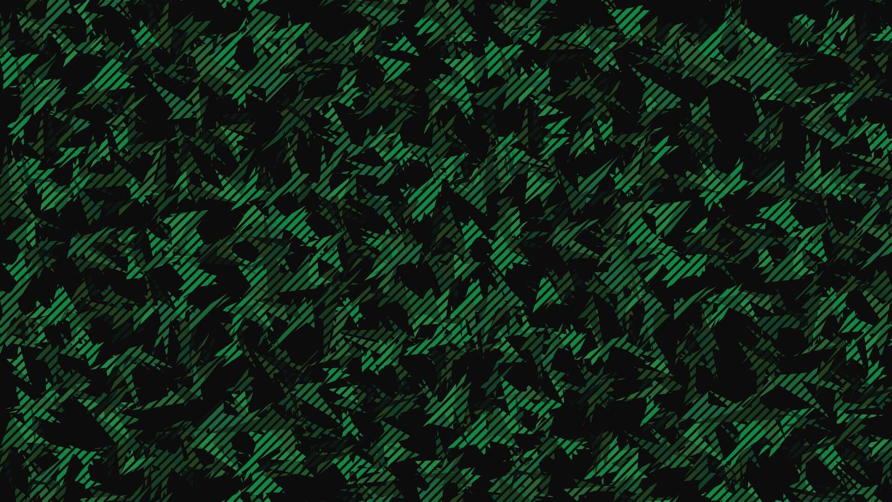 Modern Geometric Camouflage Pattern with Green Gradient Lines and Abstract Shapes for Military Background, Fashion Textile, and Digital Wallpaper Design vector
