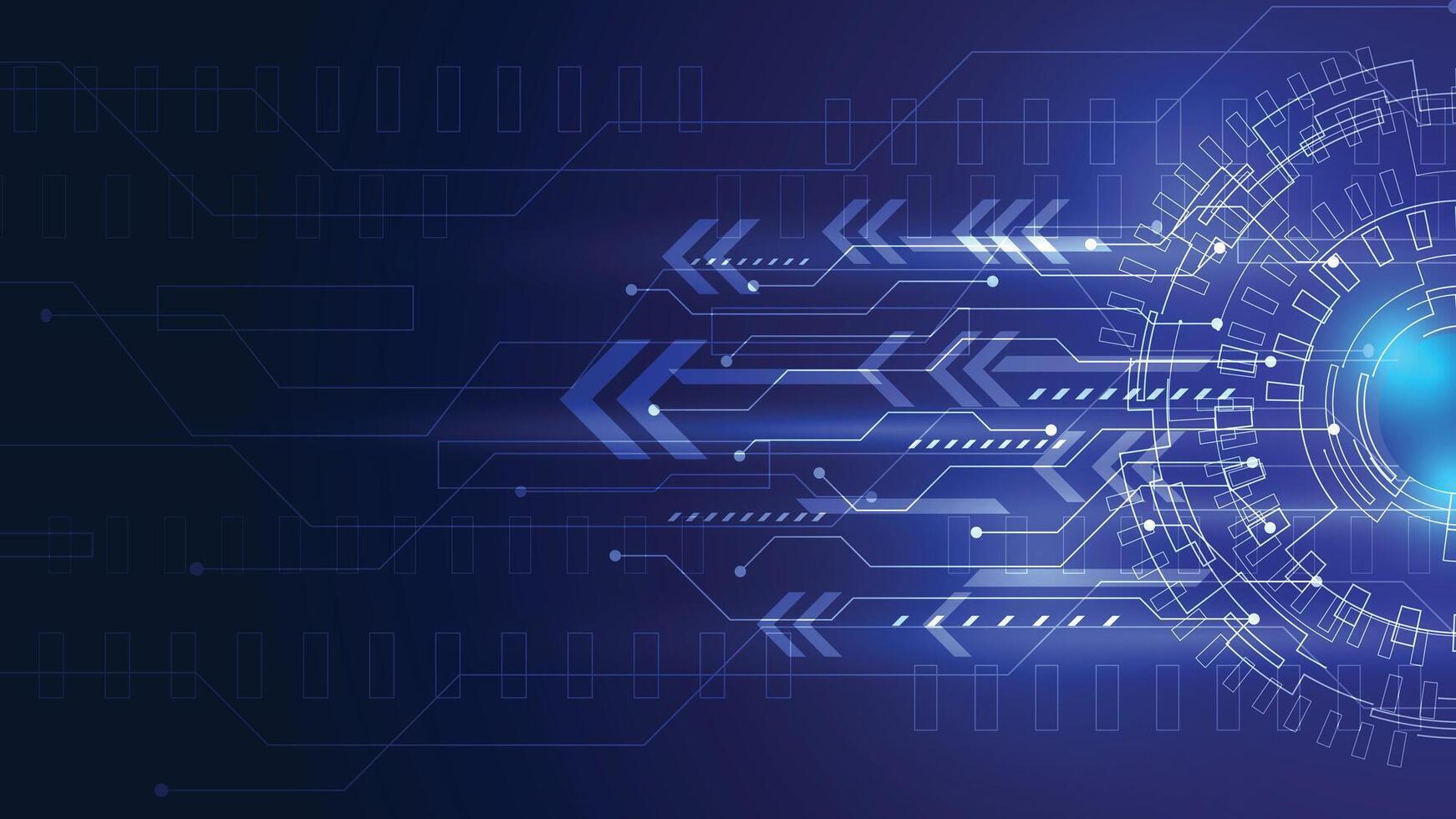 Futuristic digital technology background with lines vector