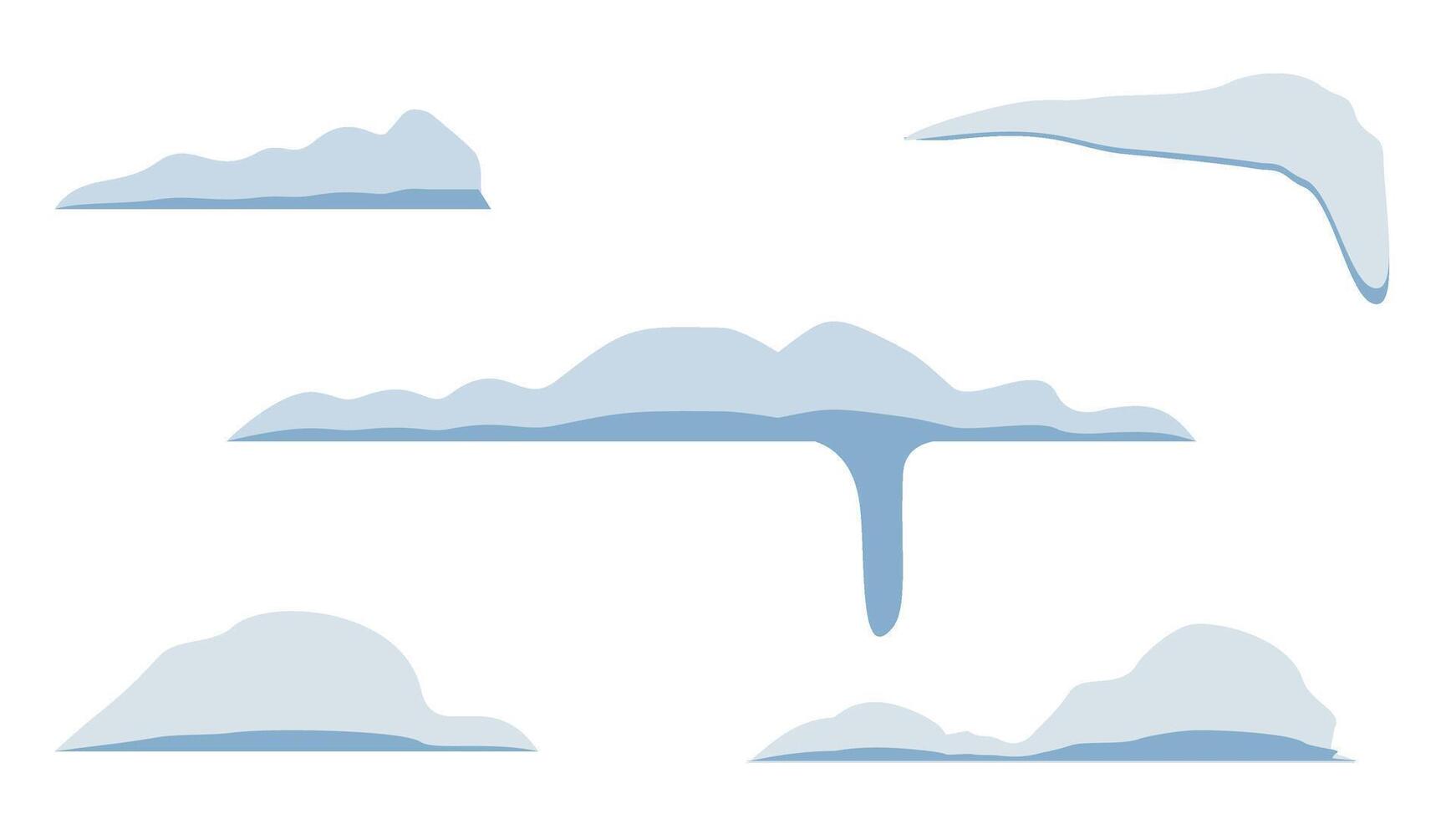 Minimalist Ice Formations and Floating Ice Layers vector