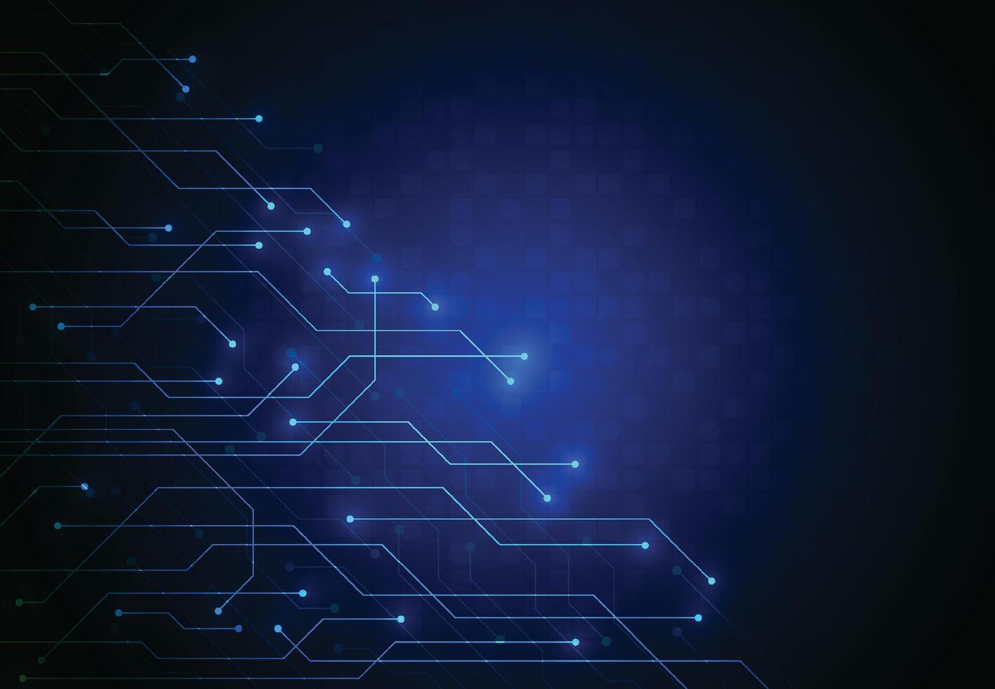 abstract circuit design on dark background vector