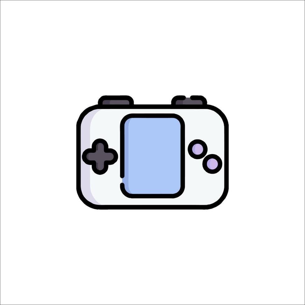 Handheld Game Console Icon Portable Gaming Device, flat design vector