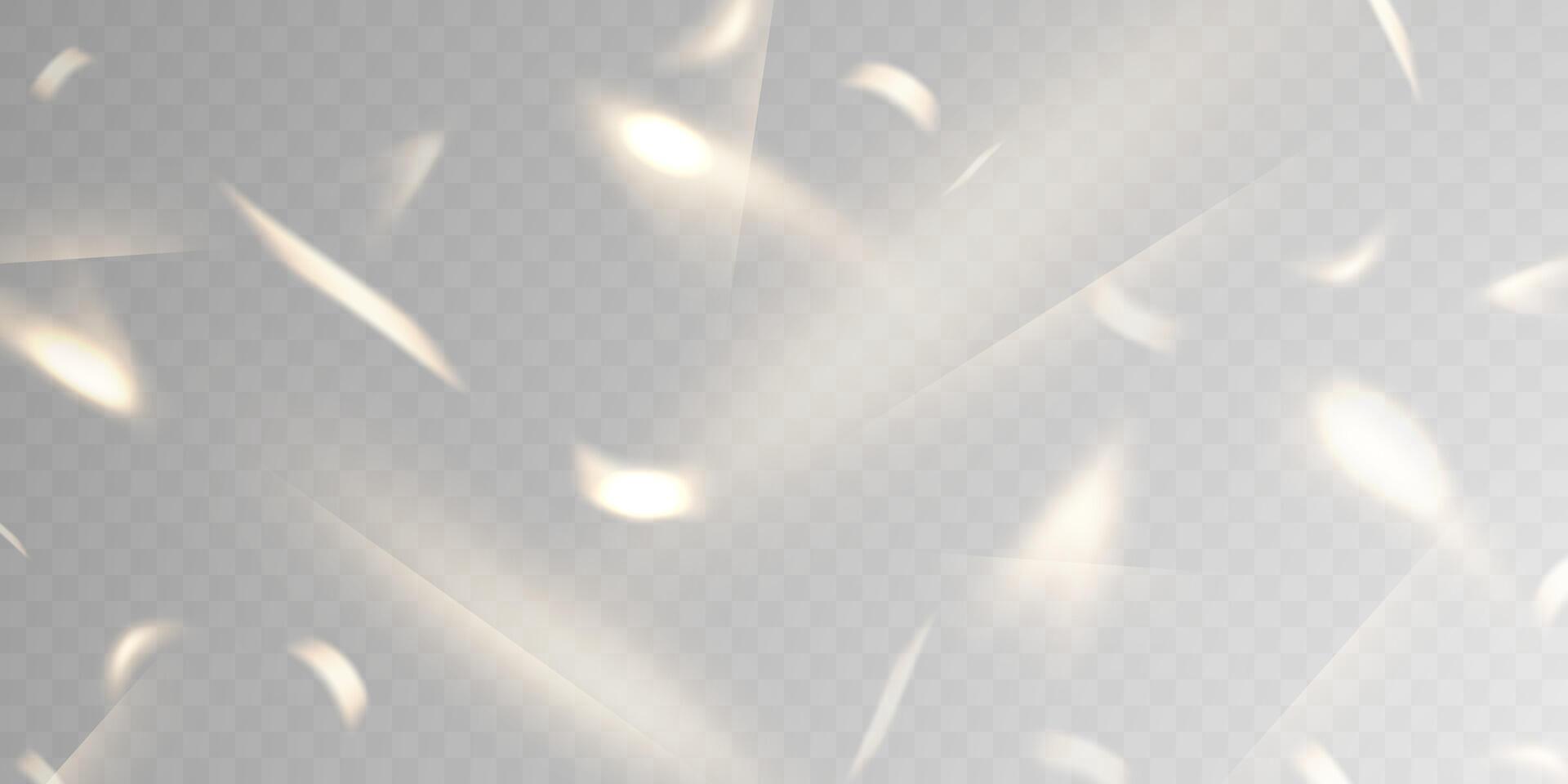 Abstract light effect with sparkles on transparent background vector