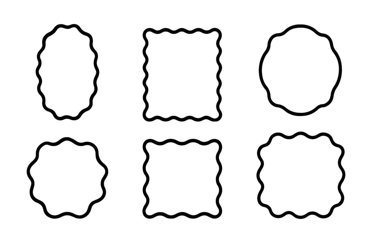 A set of four different shapes for a frame vector