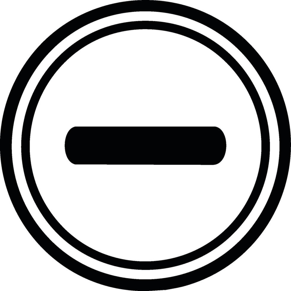 A black and white image of a circle with an open sign vector