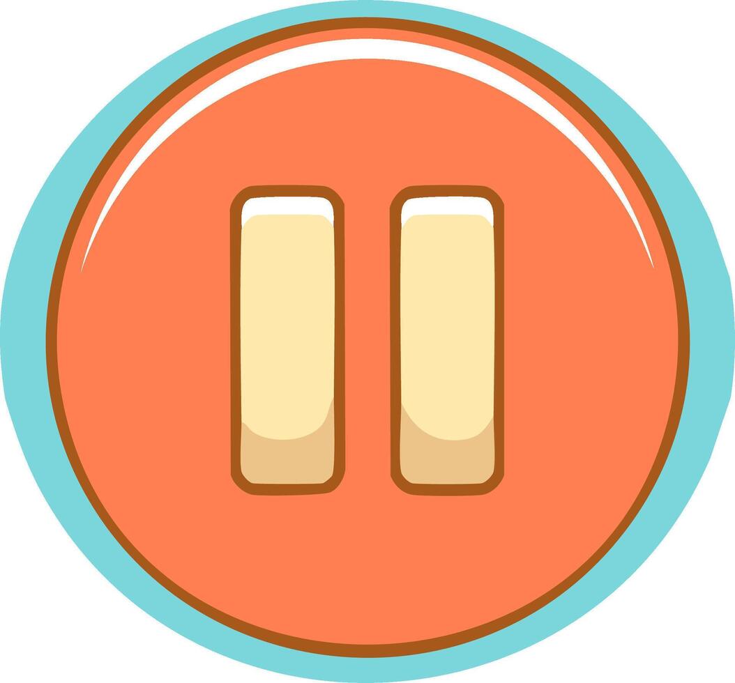 A button with two buttons on it vector